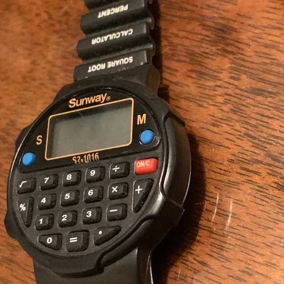 Sunway Calculator Digital Watch Luxury Dual Functions Calendar Clock Vintage - Picture 7 of 7